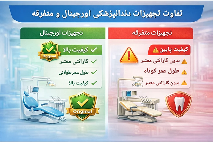 تفاوت تجهیزات دندانپزشکی اورجینال و متفرقه
